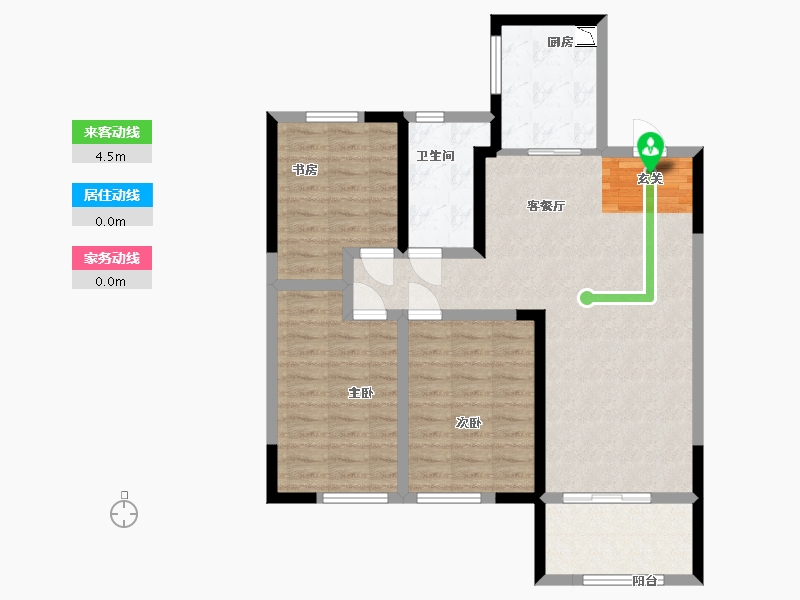 山东省-青岛市-千业新城-91.20-户型库-动静线