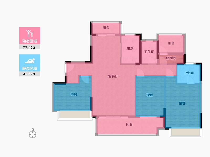 广东省-肇庆市-恒泰悦璟府-112.57-户型库-动静分区