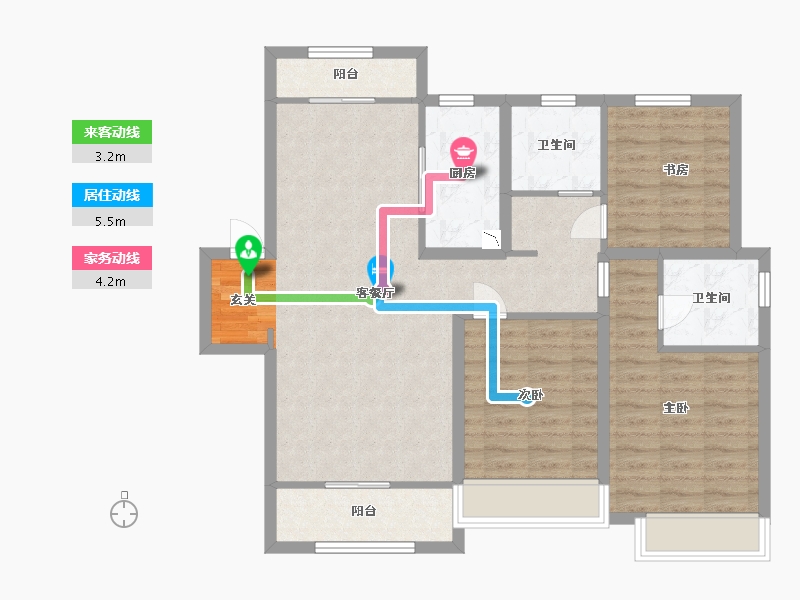 山东省-青岛市-中建尚锦苑-94.40-户型库-动静线