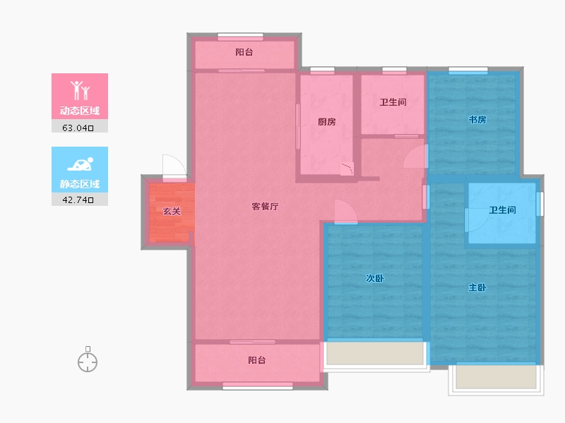 山东省-青岛市-中建尚锦苑-94.40-户型库-动静分区