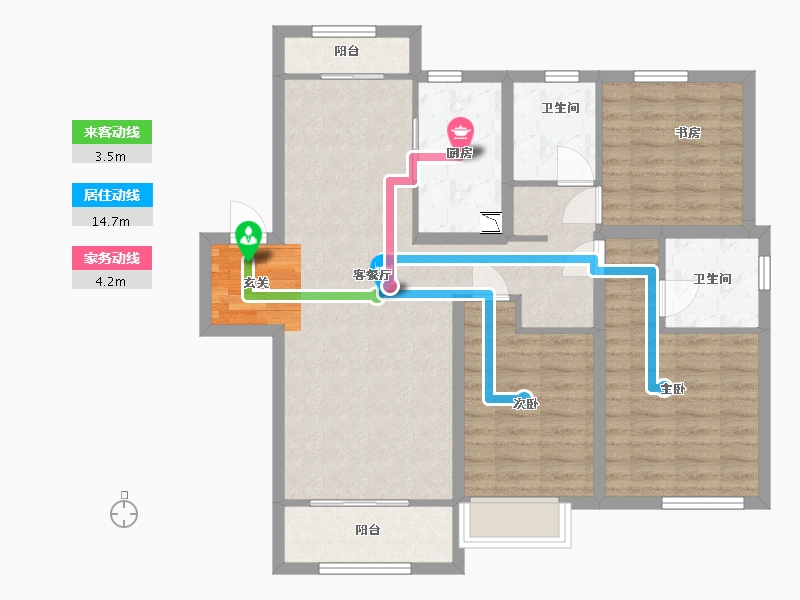 山东省-青岛市-中建尚锦苑-93.60-户型库-动静线