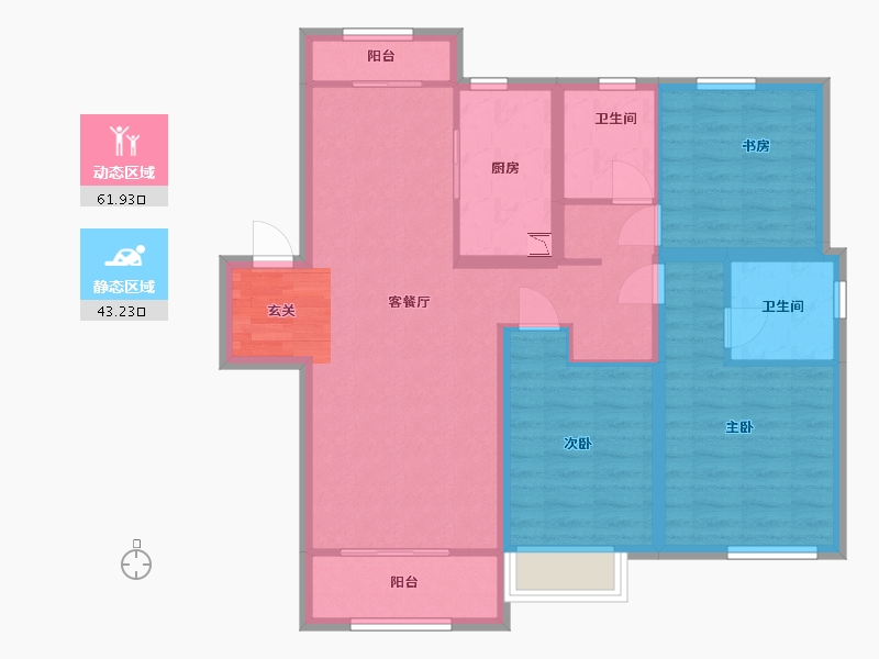 山东省-青岛市-中建尚锦苑-93.60-户型库-动静分区