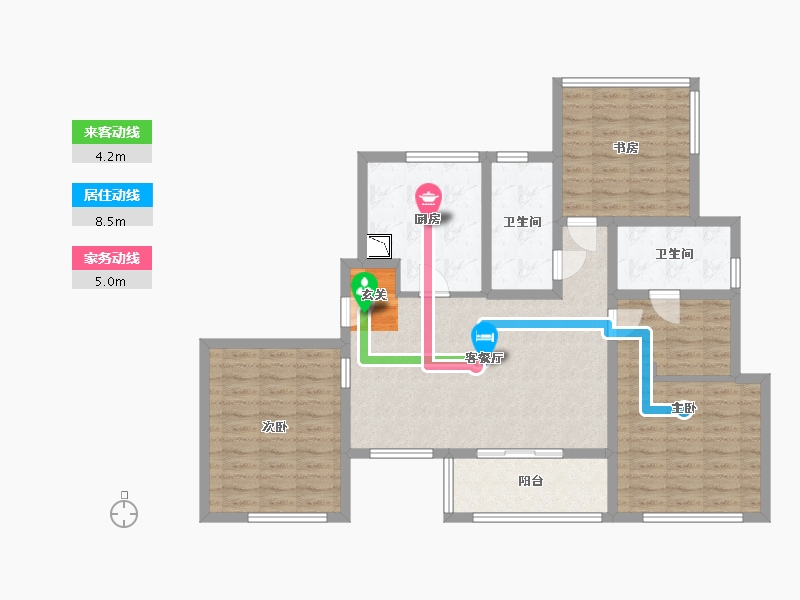 山东省-青岛市-海信君澜-102.56-户型库-动静线