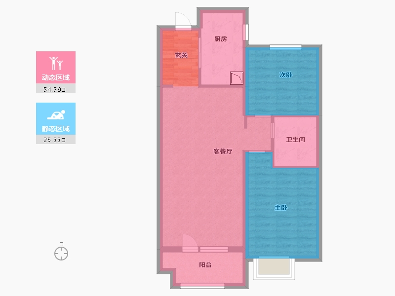 山东省-青岛市-海尔产城创东方学府-71.20-户型库-动静分区