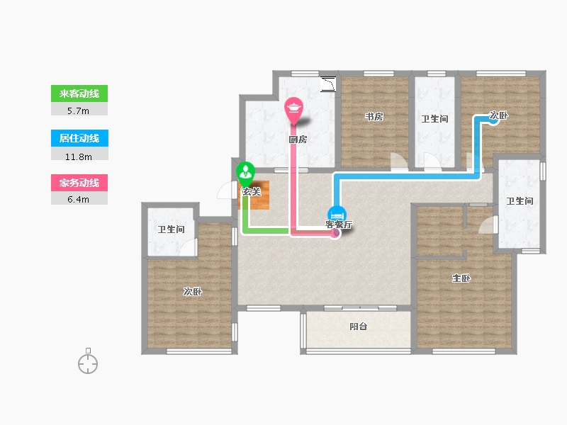 山东省-青岛市-海信君澜-153.93-户型库-动静线