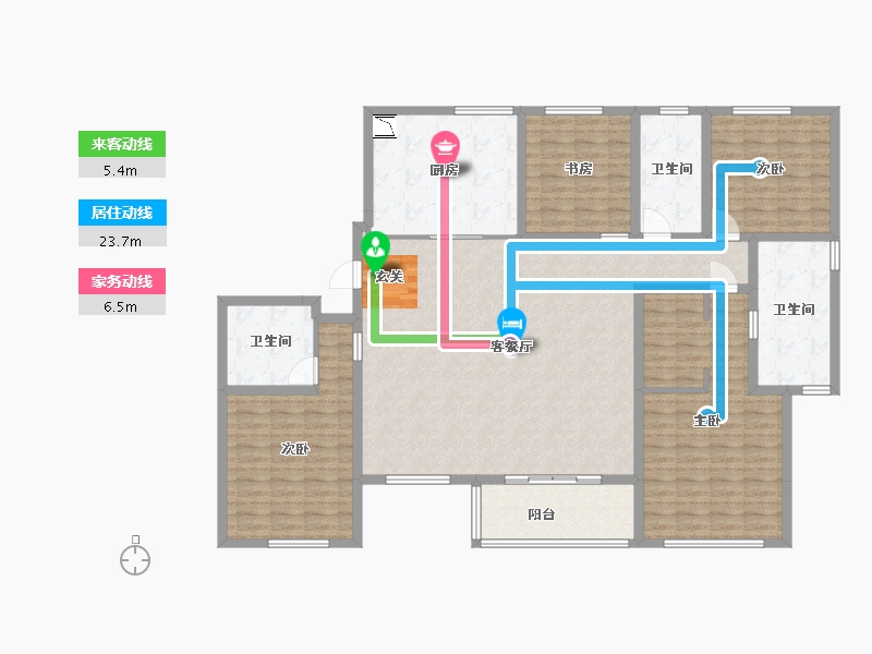 山东省-青岛市-海信君澜-157.73-户型库-动静线