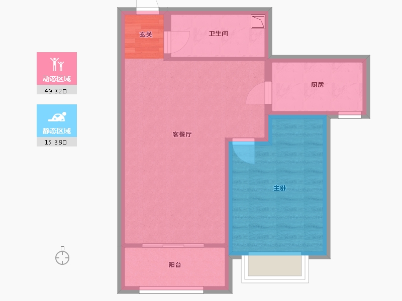 山东省-青岛市-明翠雅居-57.60-户型库-动静分区