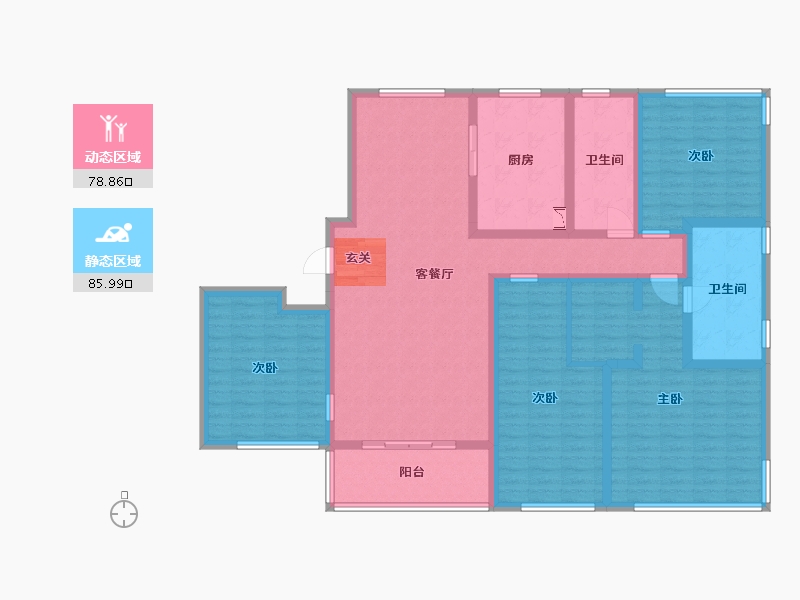 山东省-青岛市-海信君澜-147.09-户型库-动静分区