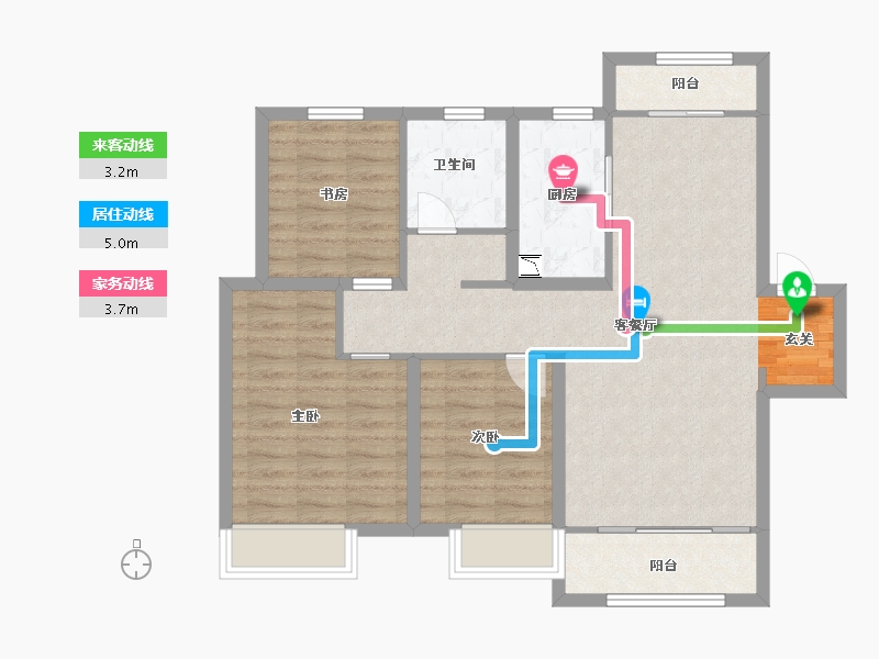 山东省-青岛市-中建尚锦苑-85.61-户型库-动静线