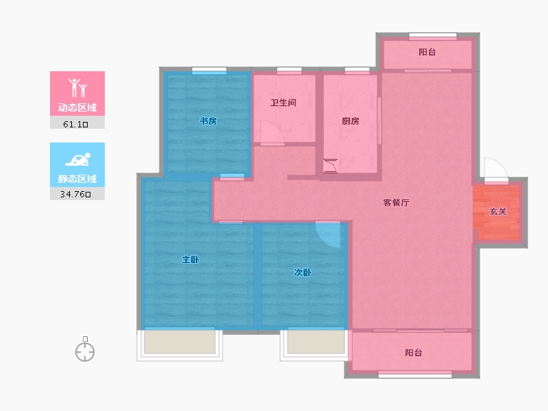 山东省-青岛市-中建尚锦苑-85.61-户型库-动静分区