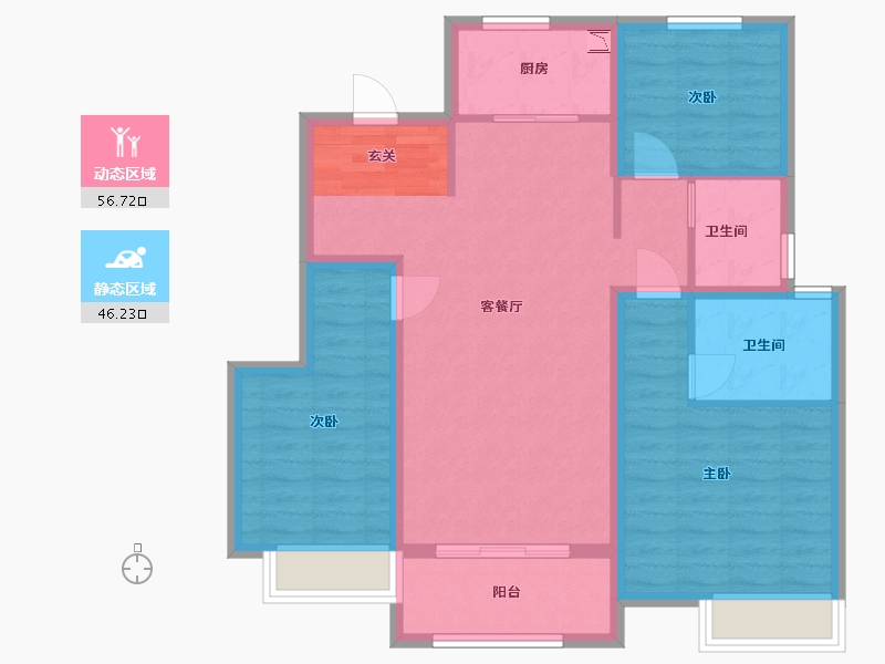 山东省-青岛市-中建尚锦苑-92.00-户型库-动静分区