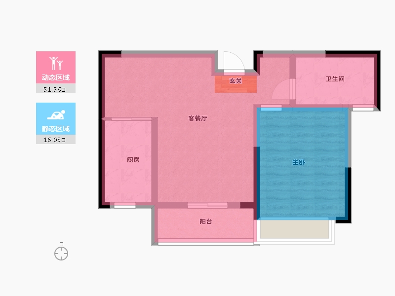 山东省-威海市-金猴・观湖阅山-60.00-户型库-动静分区