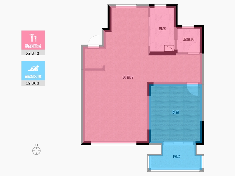 陕西省-渭南市-隆基泰和紫金府-66.22-户型库-动静分区