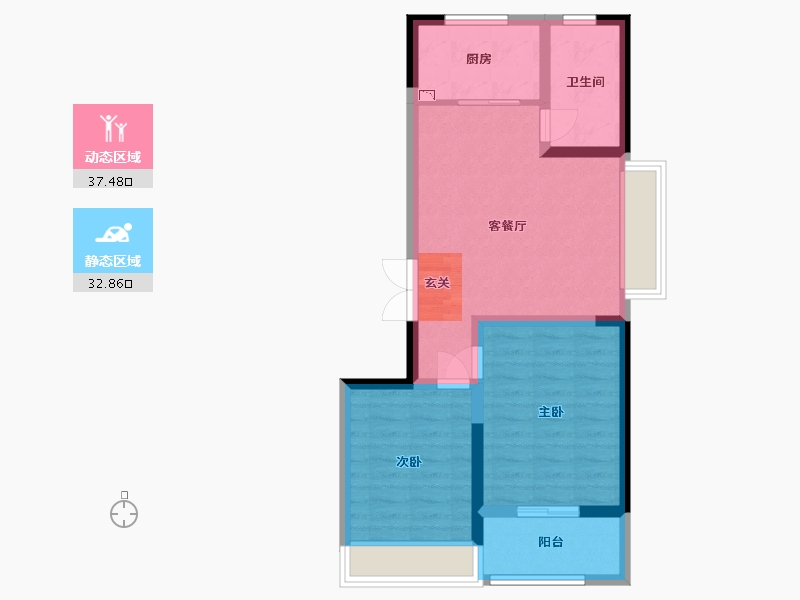 河南省-安阳市-锦瑞一品-62.40-户型库-动静分区