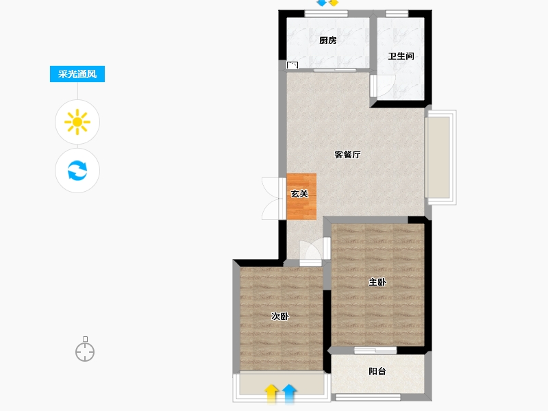 河南省-安阳市-锦瑞一品-62.40-户型库-采光通风