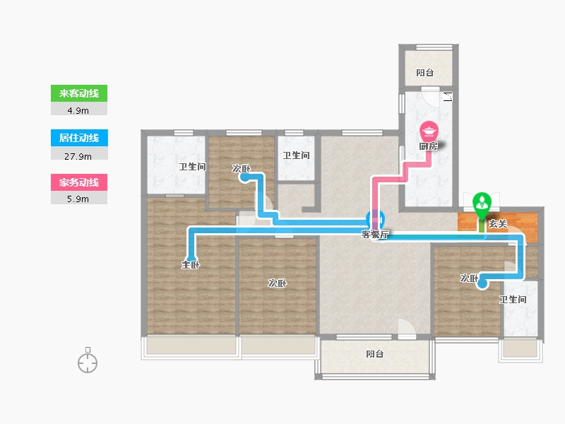 山东省-济南市-莱芜碧桂园天樾-144.00-户型库-动静线