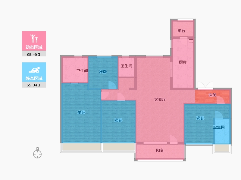 山东省-济南市-莱芜碧桂园天樾-144.00-户型库-动静分区