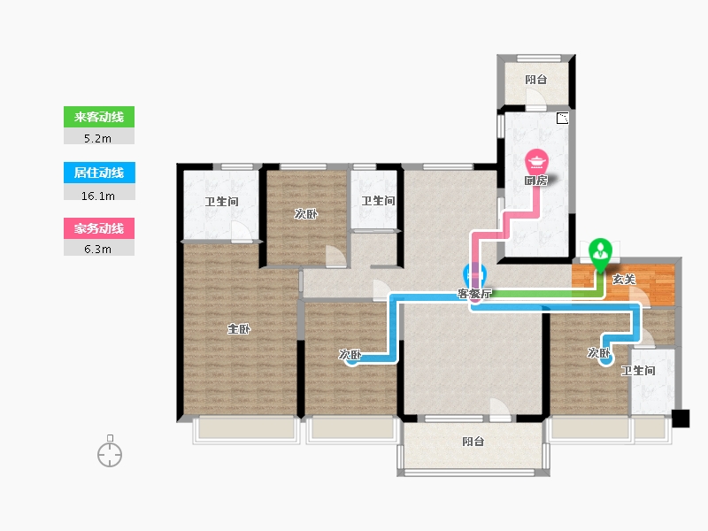 山东省-济南市-莱芜碧桂园天樾-162.41-户型库-动静线