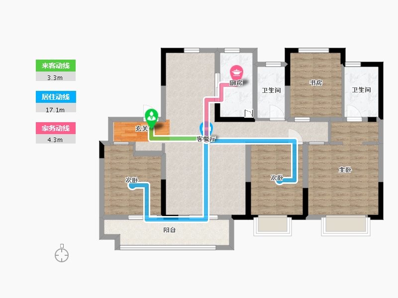 山东省-济南市-济南世茂璀璨时代-108.00-户型库-动静线