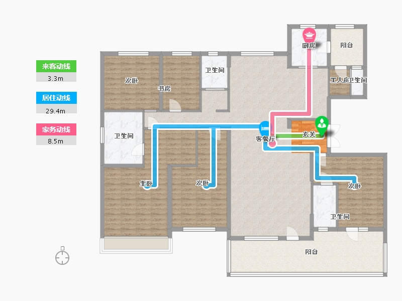 山东省-济南市-莱芜碧桂园天樾-208.00-户型库-动静线