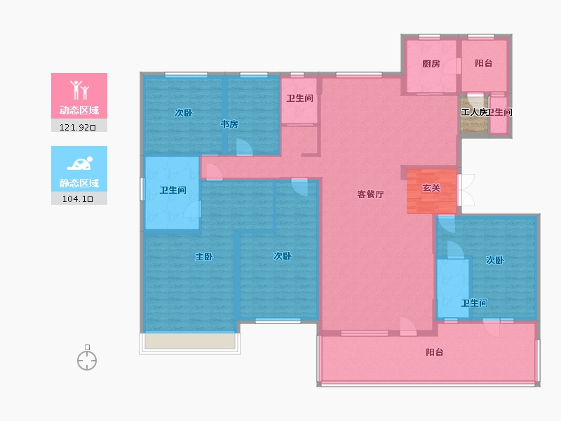 山东省-济南市-莱芜碧桂园天樾-208.00-户型库-动静分区