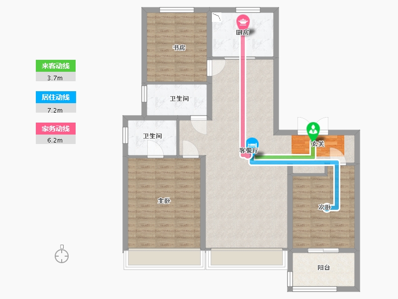 山东省-济南市-万和府-104.00-户型库-动静线