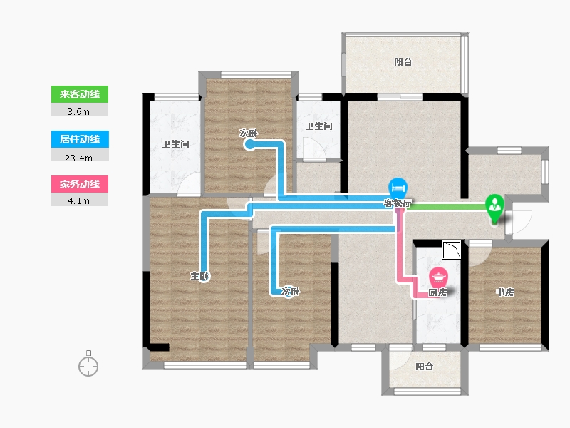 广东省-广州市-幸福园-110.79-户型库-动静线