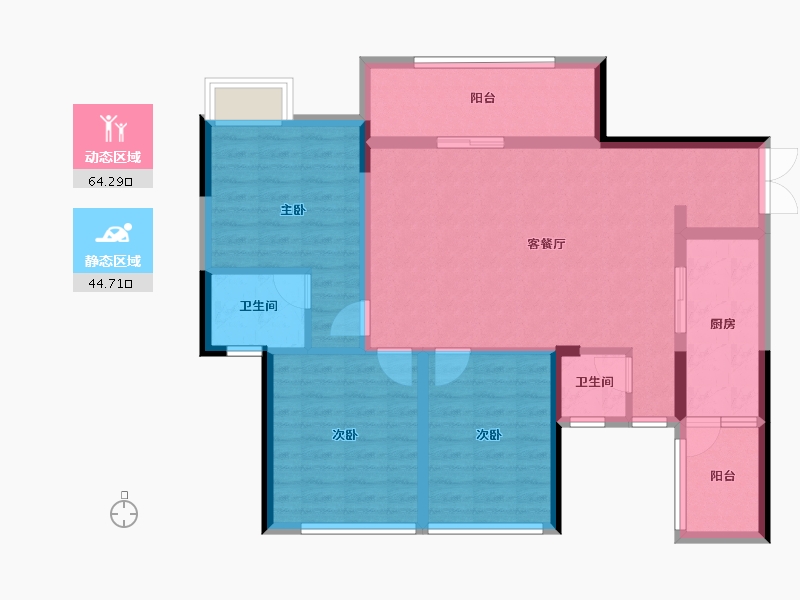 四川省-眉山市-北城时代-97.48-户型库-动静分区