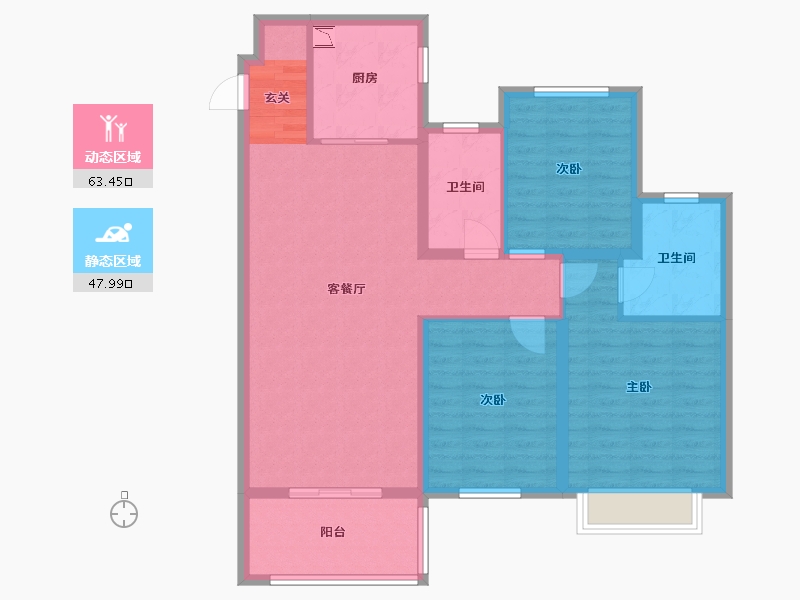 山东省-济南市-雅居乐锦城-100.00-户型库-动静分区