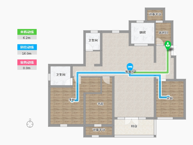 河北省-石家庄市-翰林甲第-125.29-户型库-动静线