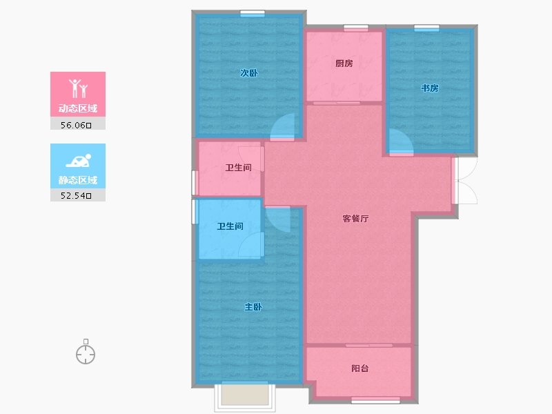 河北省-邢台市-永康万国城-98.00-户型库-动静分区