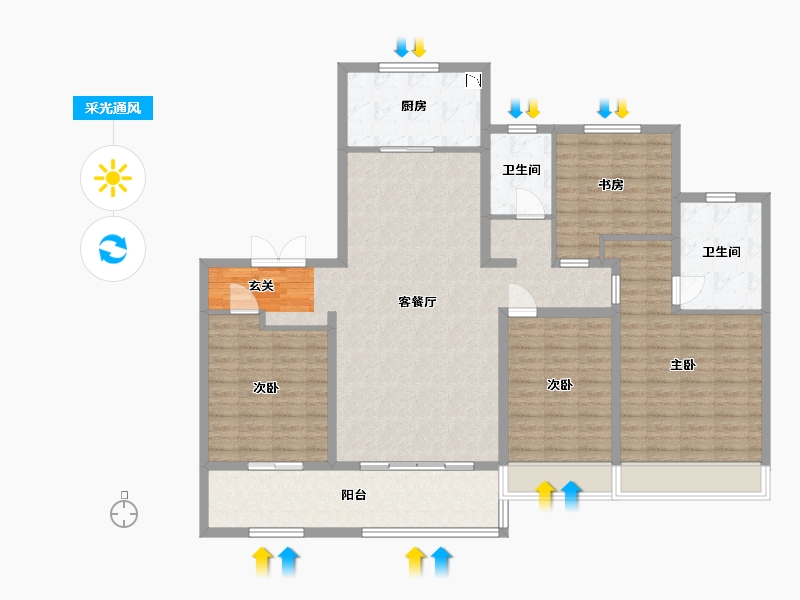 山东省-济南市-万和府-140.00-户型库-采光通风