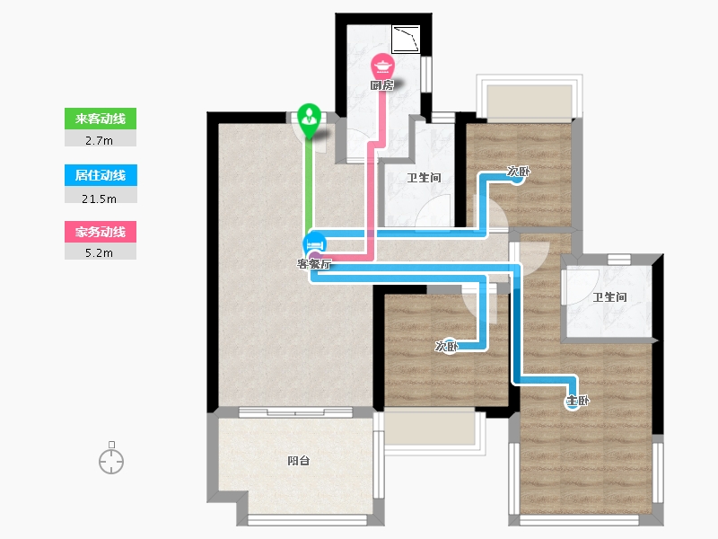 广西壮族自治区-柳州市-红星天悦-69.81-户型库-动静线