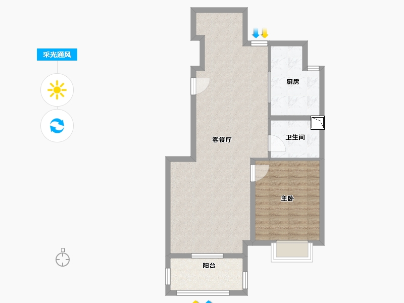 上海-上海市-徐汇梧桐公馆-73.60-户型库-采光通风