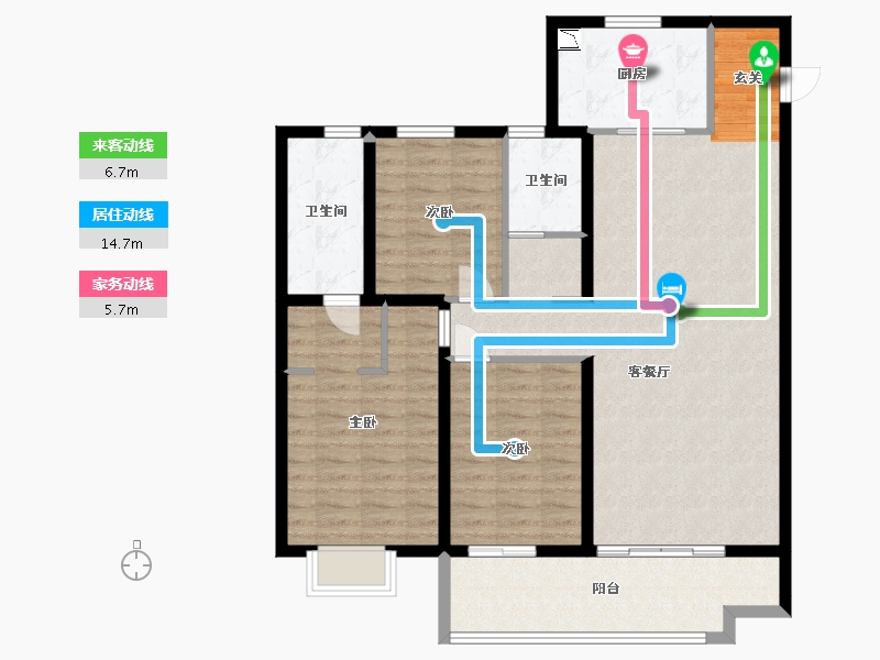 山西省-太原市-太原绿地新里城-111.20-户型库-动静线