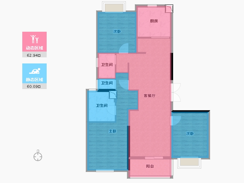 上海-上海市-东苑古北尚公馆-110.40-户型库-动静分区