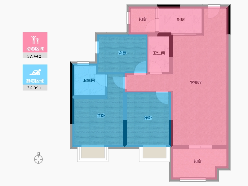 四川省-南充市-中南漫悦湾-79.19-户型库-动静分区