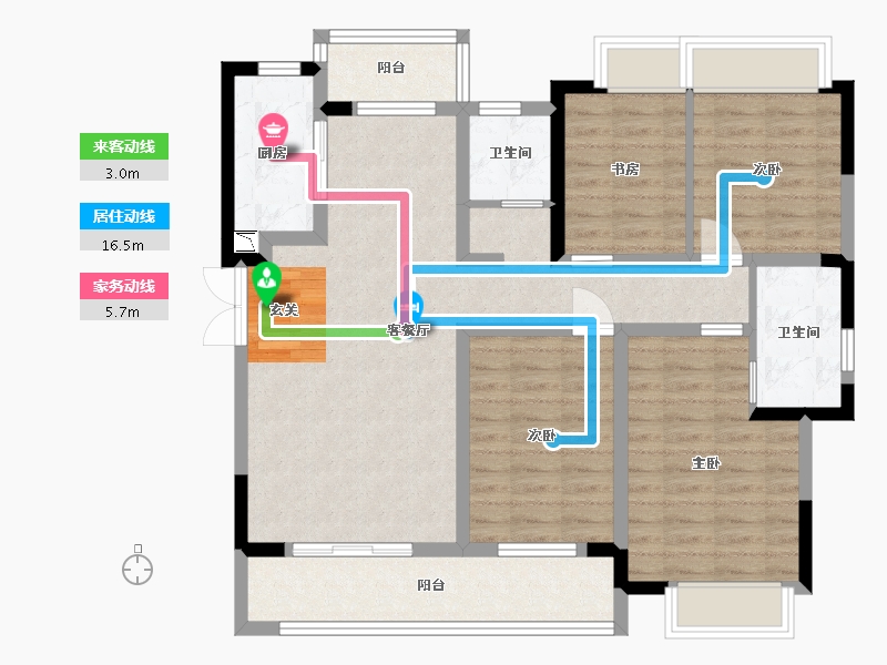 贵州省-贵阳市-颐华府-101.97-户型库-动静线