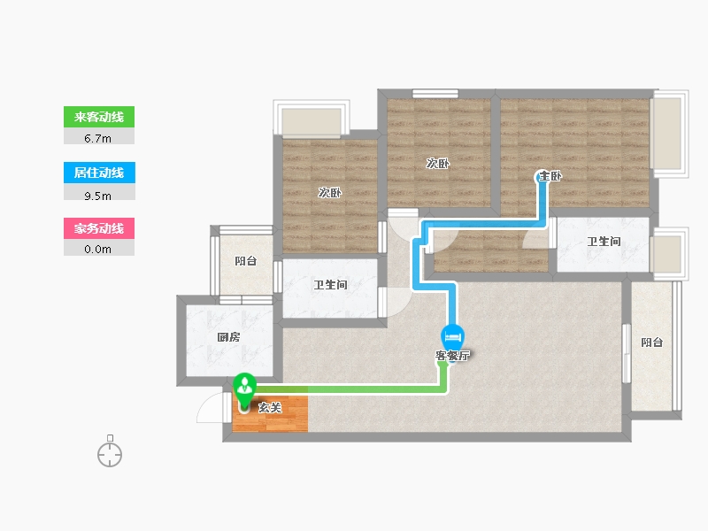 贵州省-遵义市-盛世严家湾-96.00-户型库-动静线