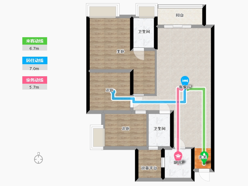 贵州省-遵义市-盛世严家湾-87.99-户型库-动静线