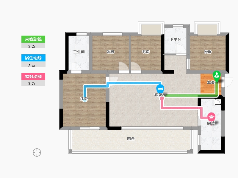 贵州省-贵阳市-贵阳・融创城-97.70-户型库-动静线