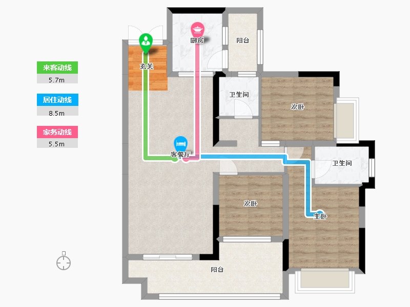 贵州省-贵阳市-颐华府-92.66-户型库-动静线