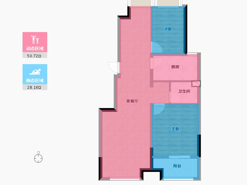 上海-上海市-湖滨天地-70.40-户型库-动静分区