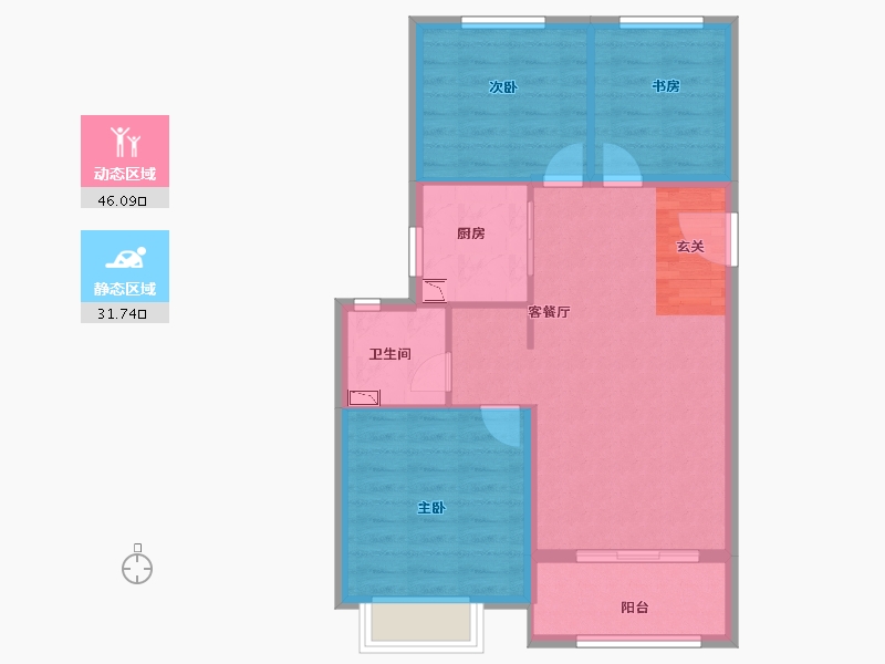 天津-天津市-锦绣大家-70.00-户型库-动静分区