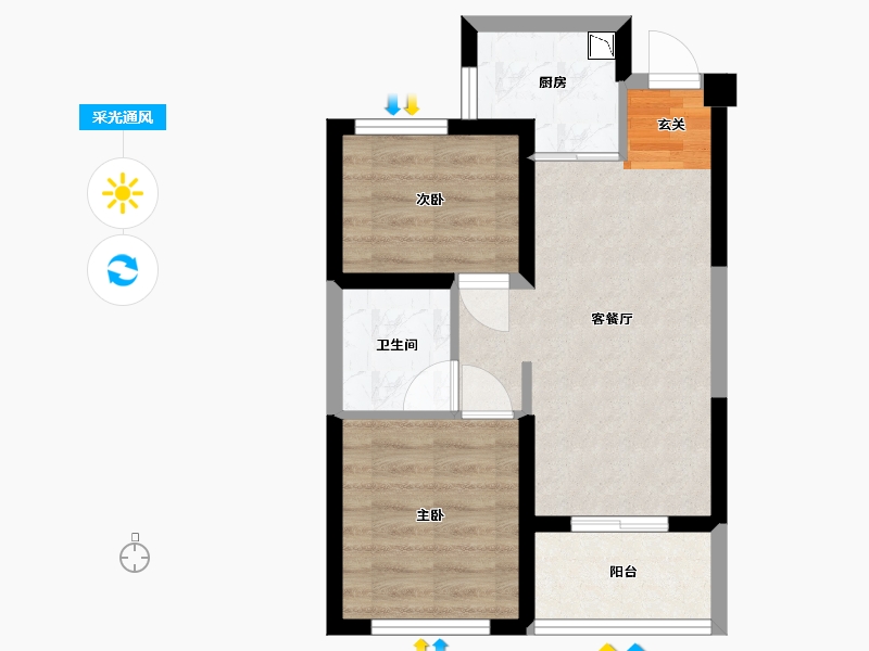 云南省-西双版纳傣族自治州-榕林时光-45.09-户型库-采光通风