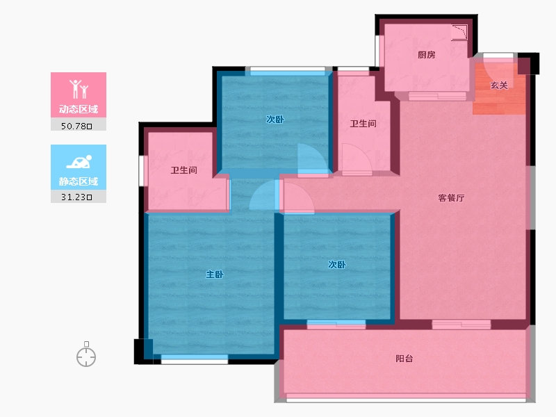 云南省-西双版纳傣族自治州-榕林时光-71.99-户型库-动静分区