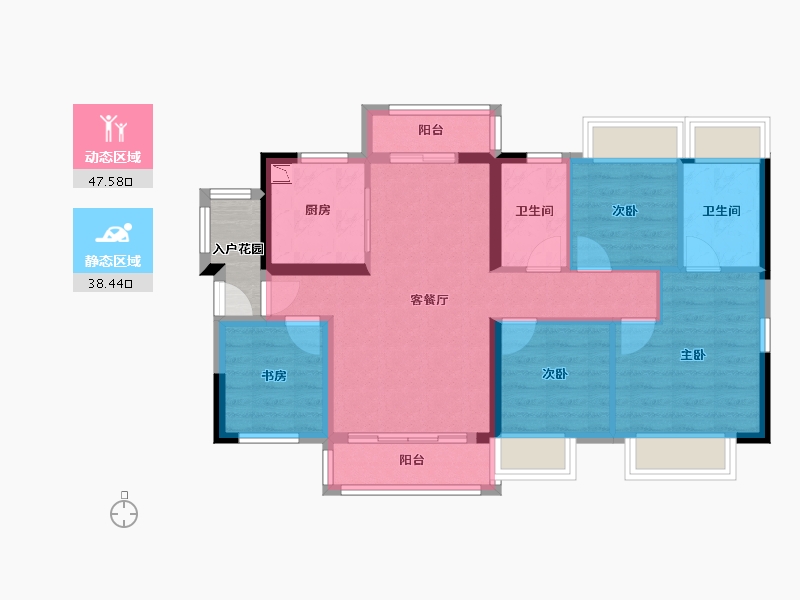 广东省-清远市-融创春风岭南-79.06-户型库-动静分区