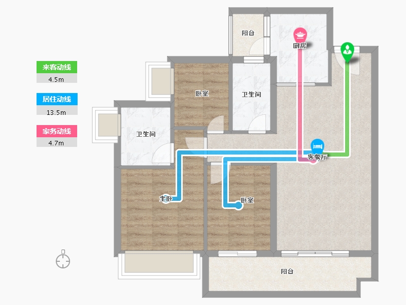 广东省-湛江市-海蓝奥园滨江一号-76.78-户型库-动静线