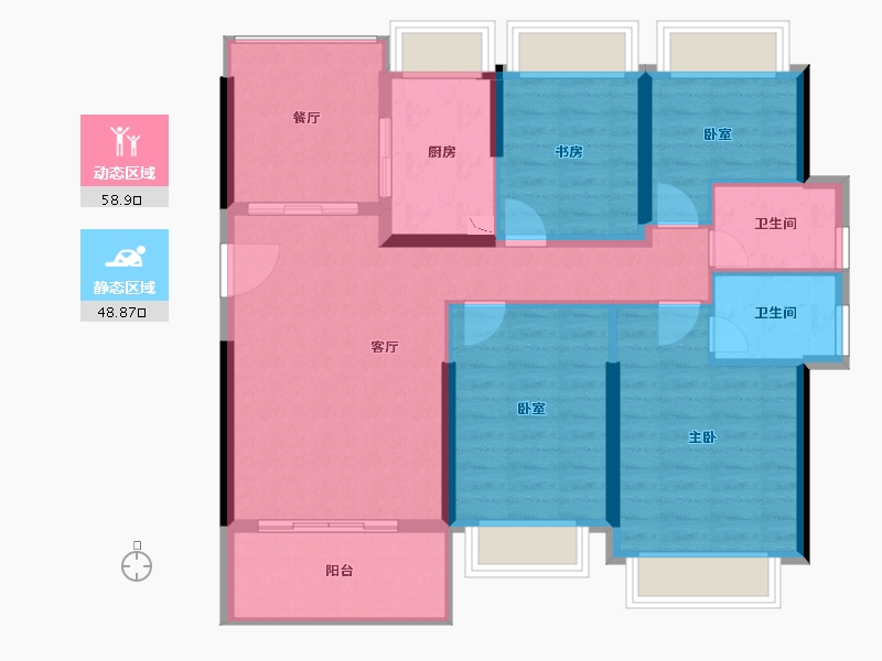 广东省-江门市-君豪国际-96.78-户型库-动静分区