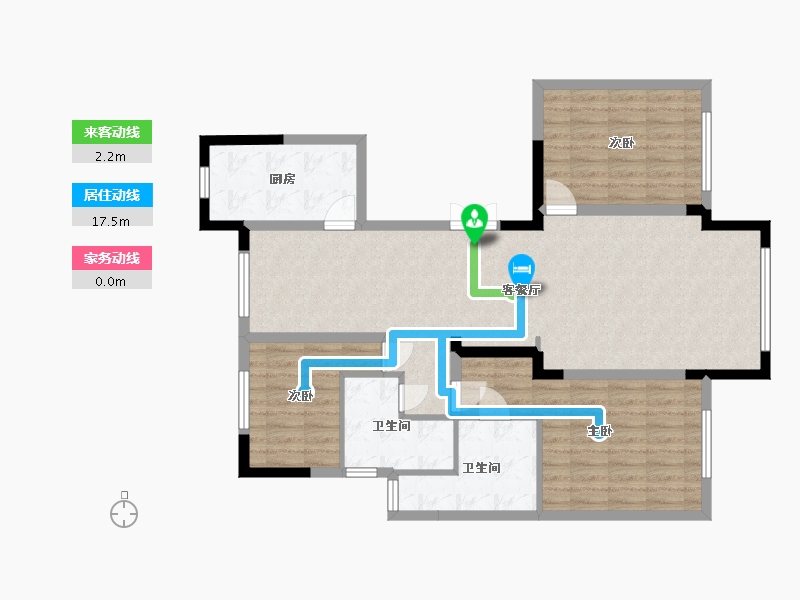 山东省-潍坊市-茂华爱琴海-101.34-户型库-动静线